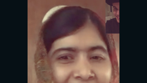 Justin Bieber posts sceenshot on Instagram of his FaceTime with Malala Yousafzai.