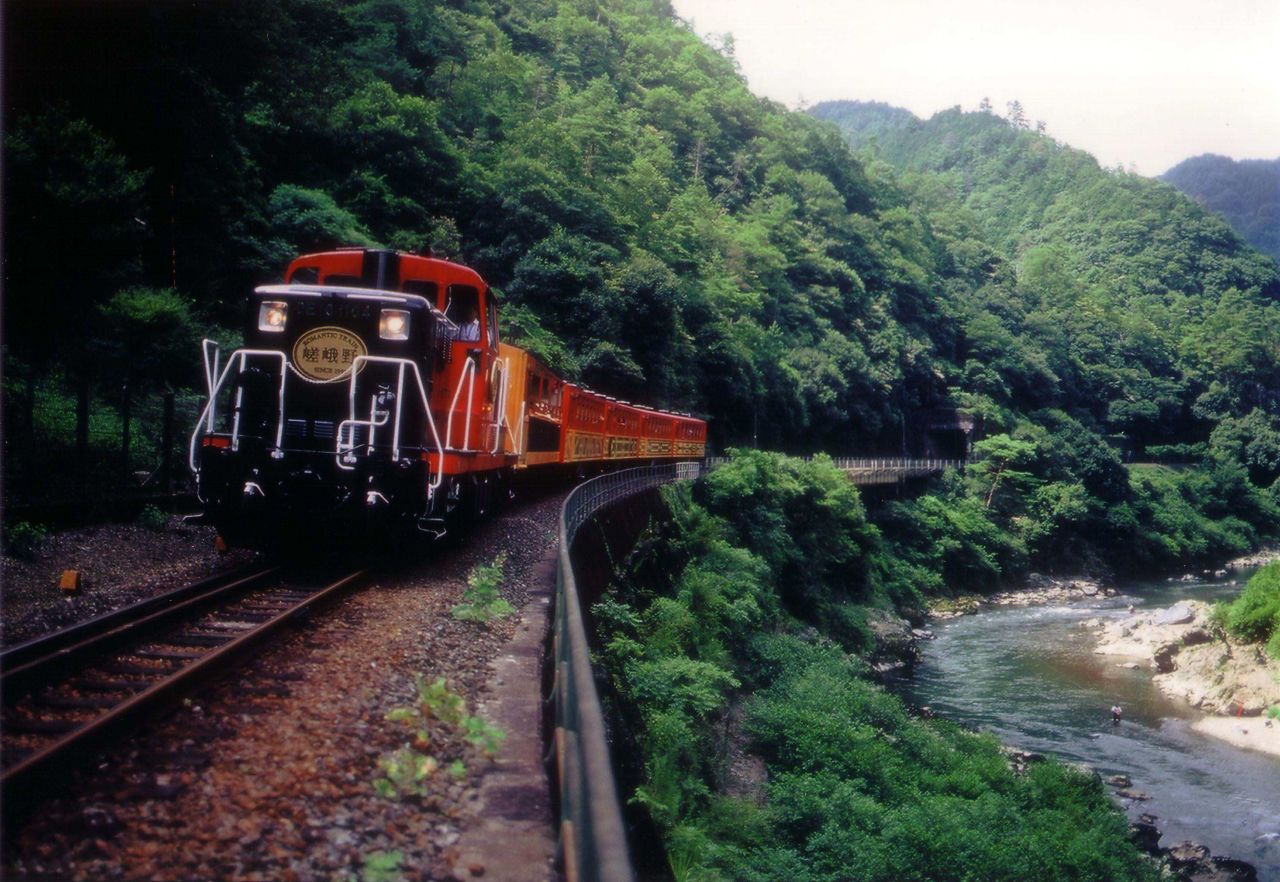 <strong>Romance on the rails: </strong>The Sagano Scenic Railway -- also known as the Sagano Romantic Train -- runs from Arashiyama to nearby Kameoka and is one of the best ways to enjoy the natural beauty of the area.