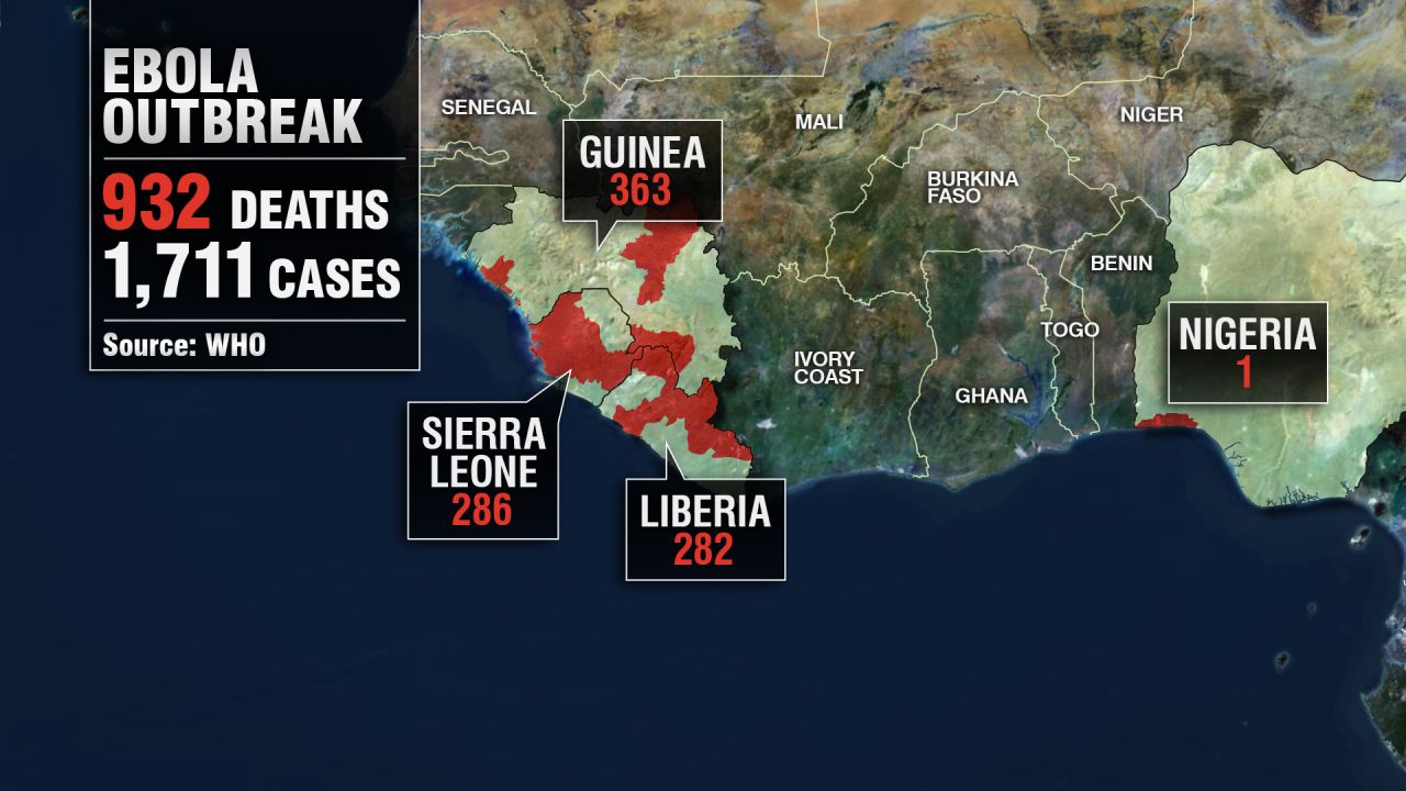 Map: Ebola outbreak
