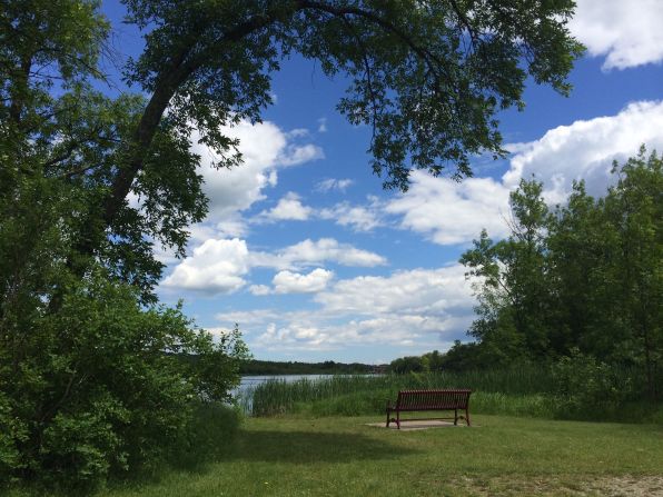 For 2014's Fourth of July weekend, <a href="index.php?page=&url=http%3A%2F%2Fireport.cnn.com%2Fdocs%2FDOC-1150470">Funda Ray</a> went camping by the Saint Louis River in Cloquet, Minnesota. She said the river's calm waters that day made it an excellent place to go fishing and canoeing.