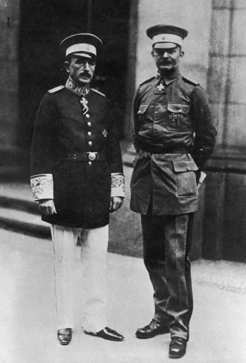 Dr. Heinrich Albert Schnee (left) with von Lettow-Vorbeck in Berlin 1919. The pair were responsible for the political and military administration of German East Africa (modern Tanzania, Burundi und Rwanda) until the colony was lost after World War I.