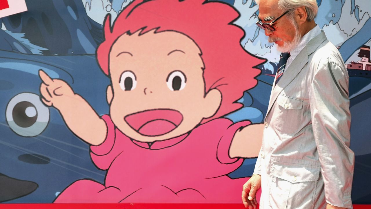 File: Hayao Miyazaki attends the opening of his film "Ponyo on the Cliff by the Sea" (2008).