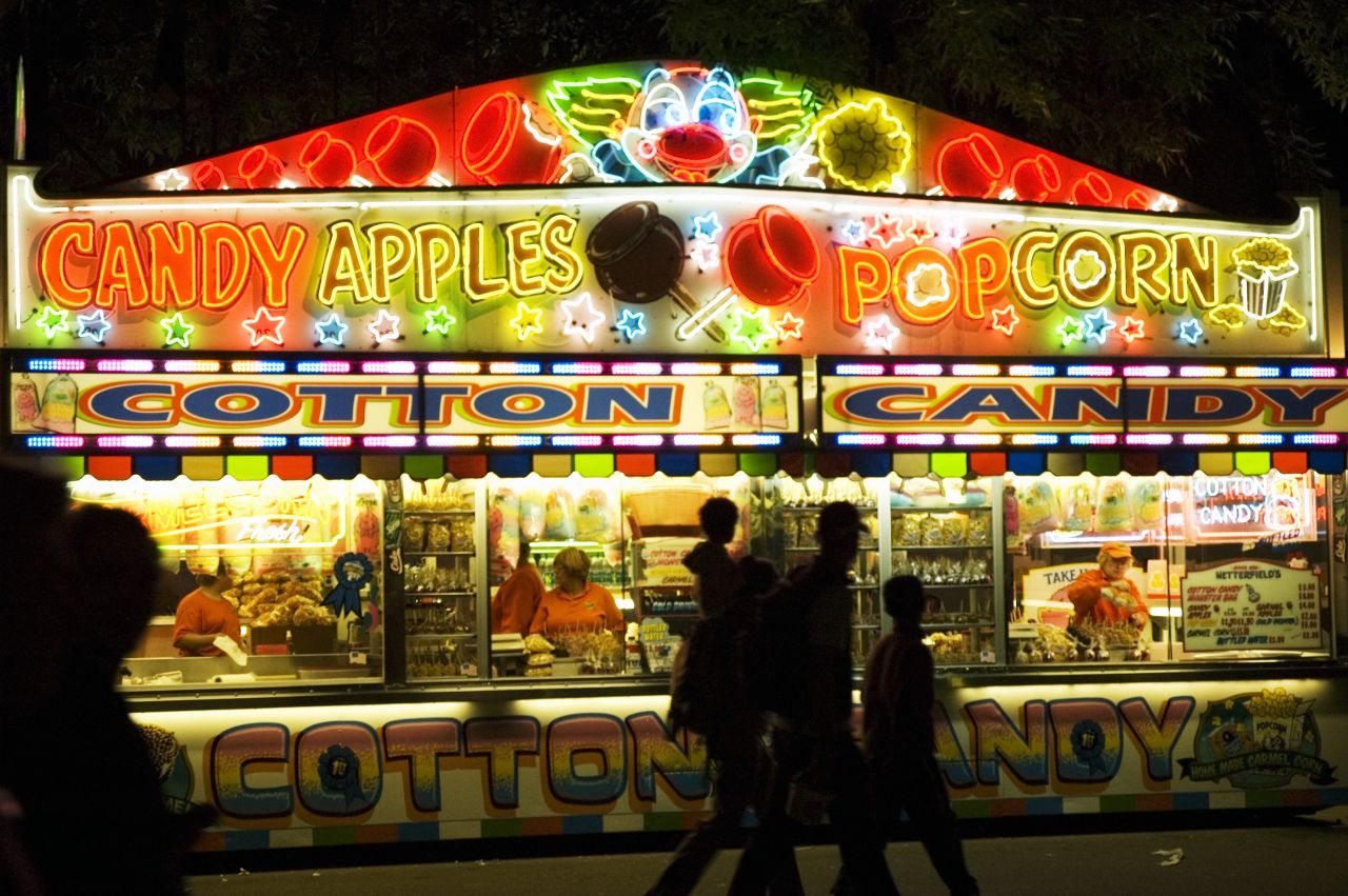 Traditional fair fare such as cotton candy and popcorn is on the menu as well.