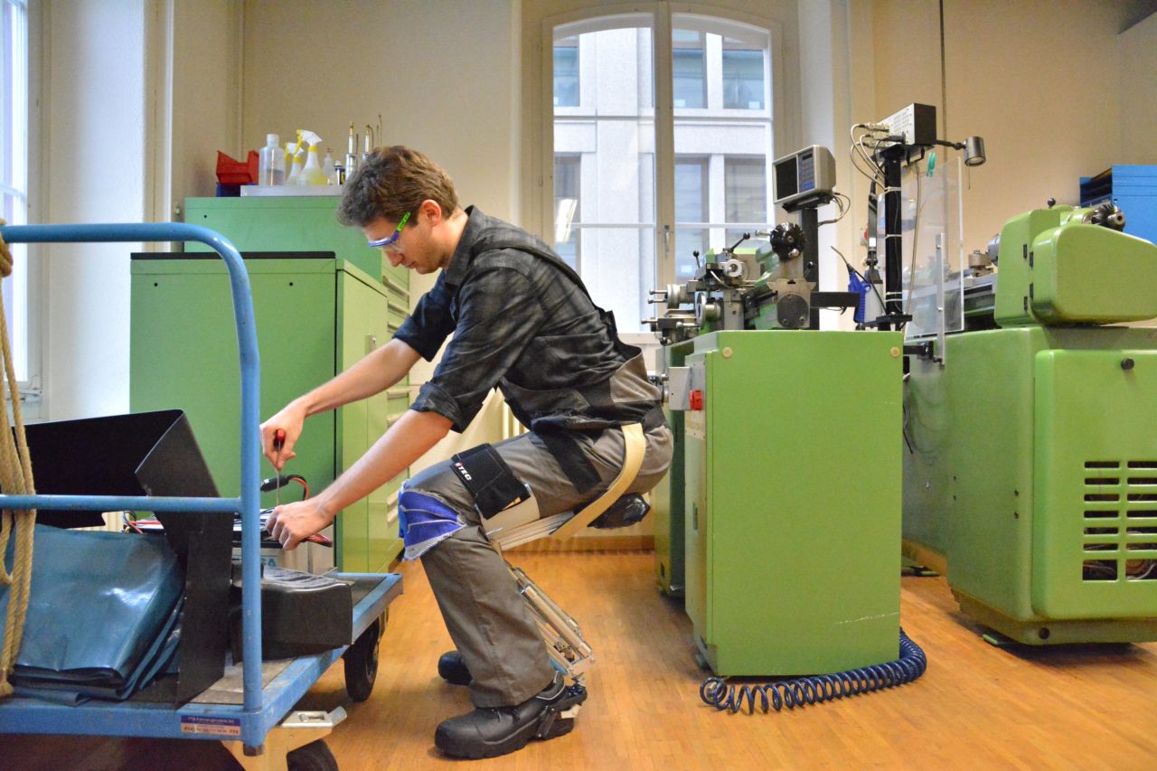 According to its makers, the Chairless Chair offers better posture than a conventional chair by keeping the back straight.