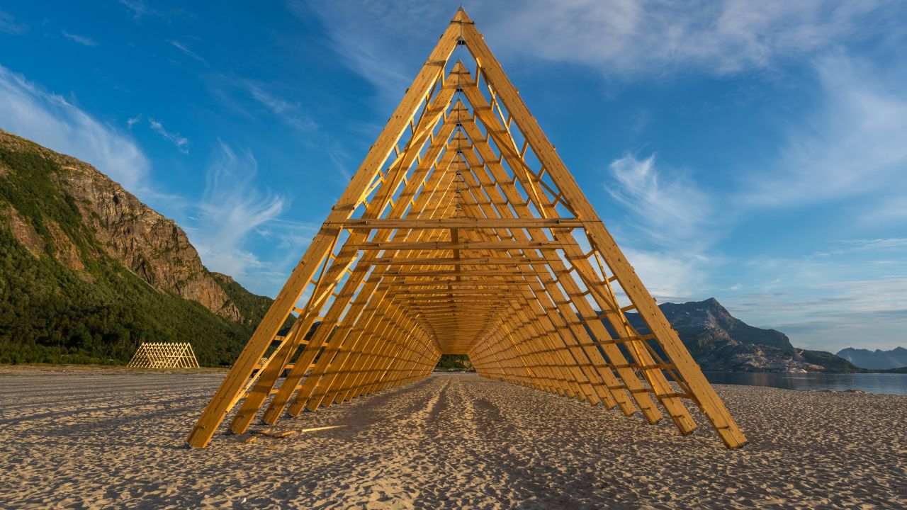 Colossal fish racks will serve as performance spaces.