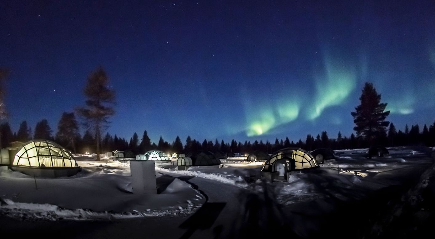<em>Kaksaluttanen Arctic Resort, Lapland</em><br /><br />Imagine watching the northern lights in Finland through the transparent, geometric roof of your own glass igloo, or stargazing in Chile through the window of your specially designed cabin-observatory, or watching the weather roll in over rugged Julian Alps from your a-frame hut two thousand meters above sea level.<br /><br />The eternal human drive to escape it all in a wilderness hideaway is increasingly finding expression in the architecture of hide-outs and cabins.<br /><br />Inspired by "<a href="http://shop.gestalten.com/hide-seek.html" target="_blank" target="_blank"><strong>Hide and Seek: The Architecture of Cabins and Hide-Outs</strong></a><strong>,</strong>" a new book of photography, published by <a href="https://shop.gestalten.com/" target="_blank" target="_blank">Gestalten</a>, celebrating some of these incredible designs, CNN Style takes a survey of some of the most awe-inspiring.<br /><br />The glass domes pictured are the heated glass igloos of <a href="http://www.kakslauttanen.fi/" target="_blank" target="_blank">Kaksaluttanen Arctic Resort</a> in Lapland, northern Finland, where visitors can experience the peculiar magic of the "kaamos" or polar night and perhaps catch a glimpse of the greeny-blue aurora borealis lighting up the sky.<br />