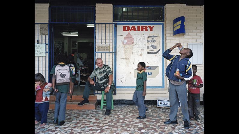 "These photos are great because they're actually telling a very big narrative. It's not just about the fall-down of the mine industry after apartheid. Godrey actually tells quite an elaborate story," says Fuglister.