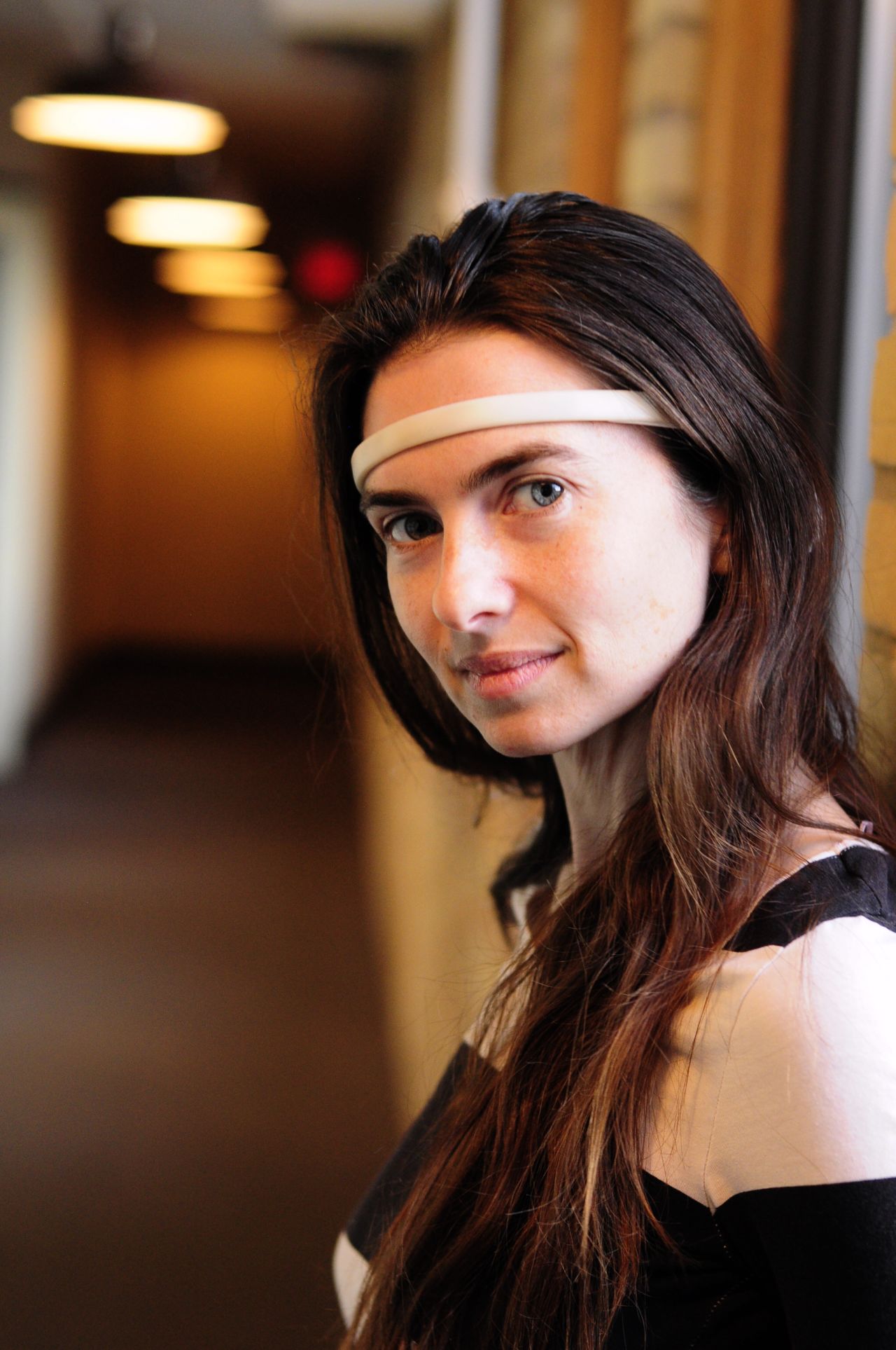 Meet Ariel Garten: 35-year-old CEO of tech company InteraXon. The business has created a headband which monitors brain activity, called 'Muse.' It claims to help reduce stress as the user focuses on their brain waves, which appear on a screen. 