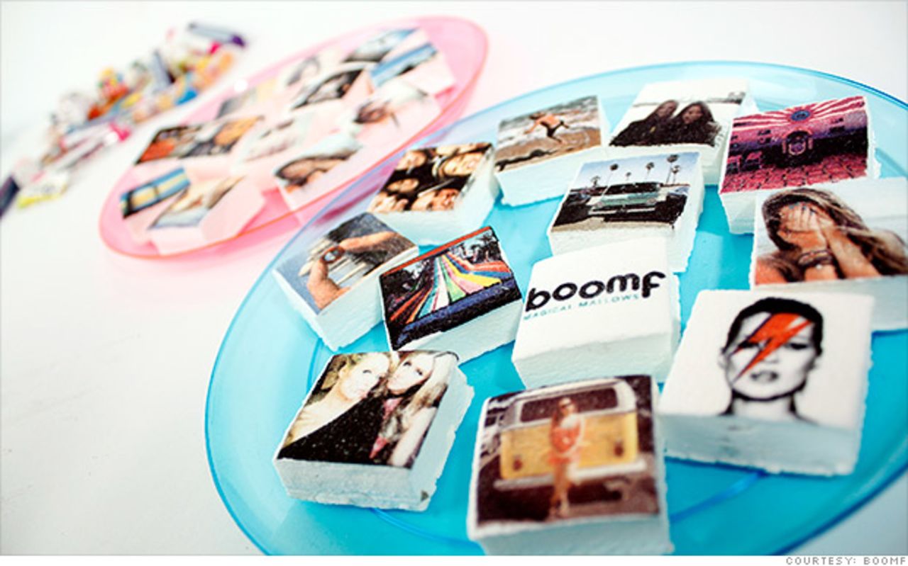 Boomf, empresa de James Middleton, imprime fotos de Instagram y Facebook en malvaviscos.