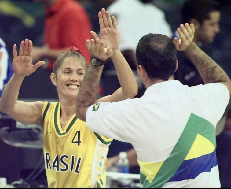 Oliva's mother is Hortencia -- pictured left -- who won Olympic silver as the star of Brazil's women's basketball team at Atlanta '96. 