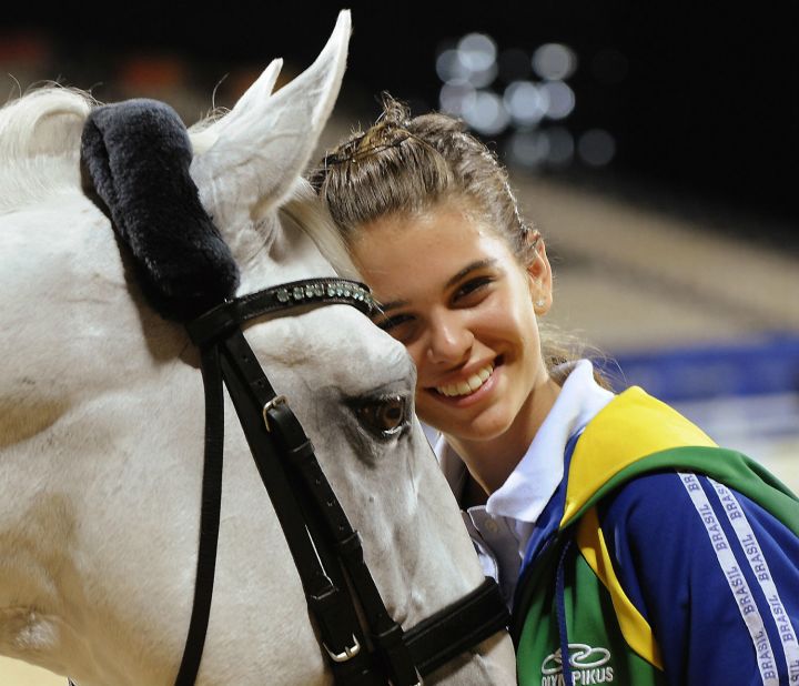 Luiza Almeida is another Brazilian dressage hope for 2016. She was just 16 when she made her Olympic debut at Beijing 2008 (pictured), becoming the youngest equestrian athlete in the history of the Games.