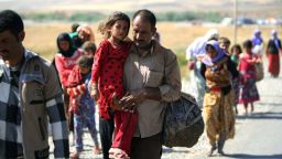 Yazidi refugees flee