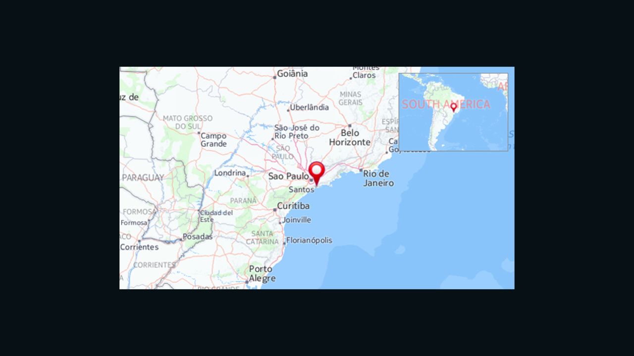 Map: Brazil plane crash