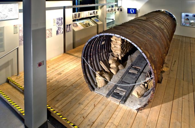 Allied forces dug a spy tunnel under the Berlin Wall to tap East German telephone lines in 1953. A stretch of the tunnel is on display in the city's Allied Museum.