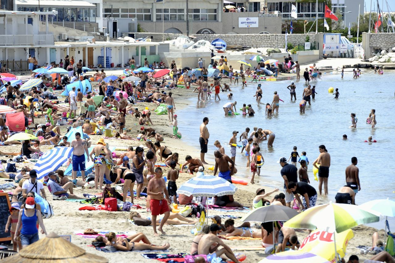 The French city of Marseille is named the world's fifth least friendly by readers of Conde Nast Traveler. It has "cool street art," the survey says, but uncool crime levels. Crowded beaches, such those at Pointe Rouge (pictured), can perhaps lead to some people getting a little testy.
