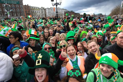Any excuse for a party: Dublin scores third place in the Conde Nast Traveler list of friendliest cities.