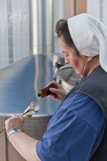 Sister Doris maintains that brewing is "women's work," since female brewers were once common in the Middle Ages.