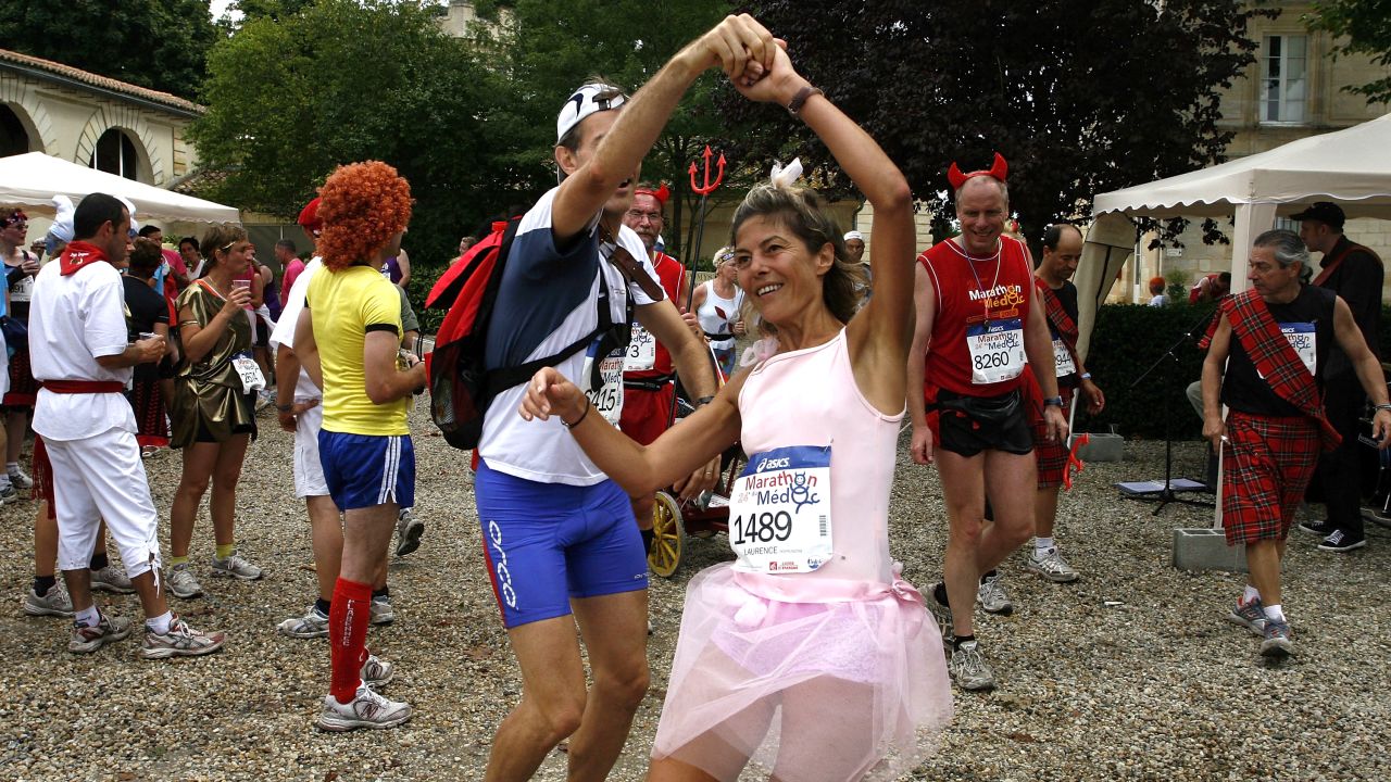 Runners can try extra fancy foot work if their legs aren't about to give out.