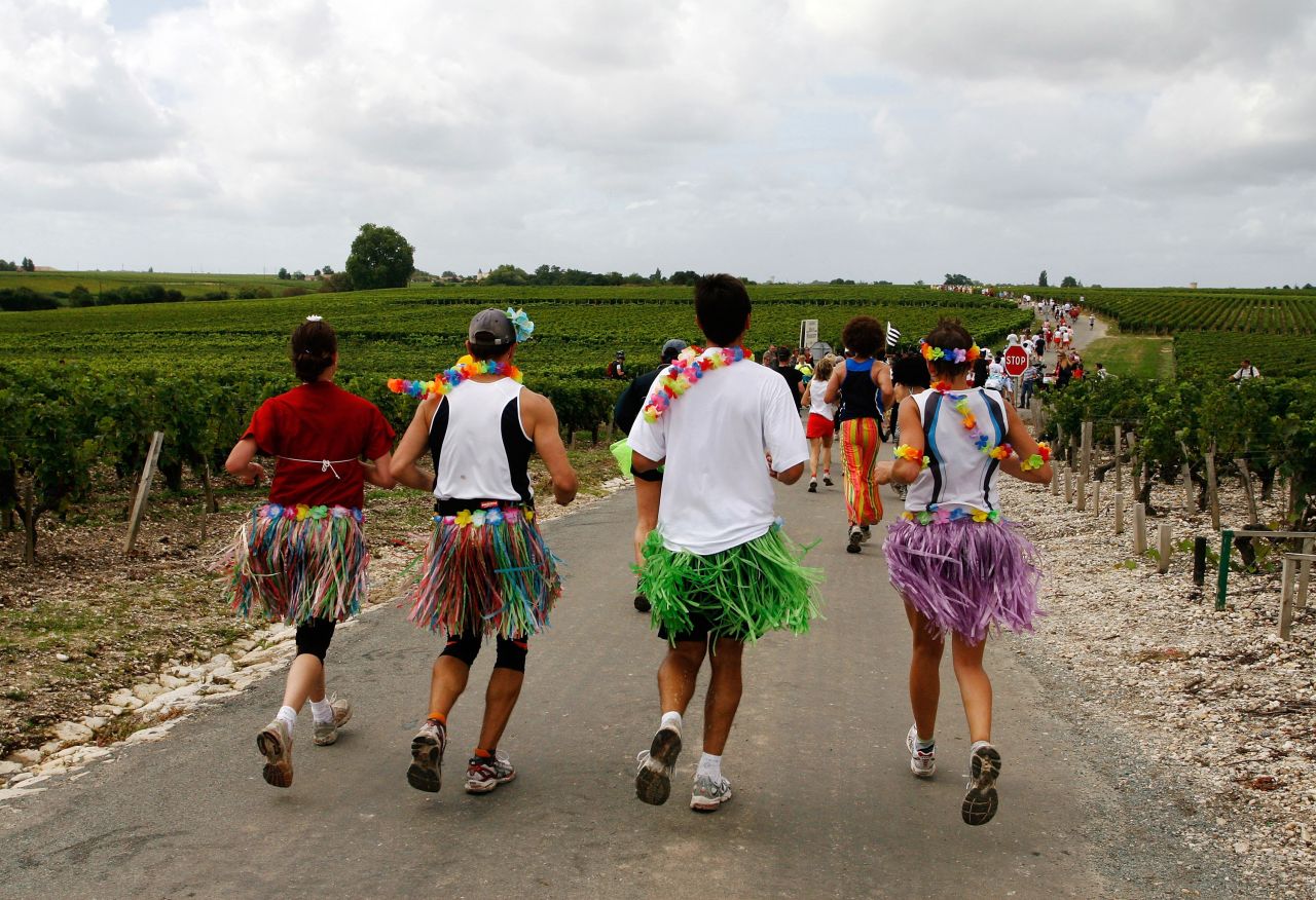 The Medoc Marathon, held on on September 13, 2014, will see 10,000 competitors strive to run 26 miles and sample as many glasses of wine as they can handle.