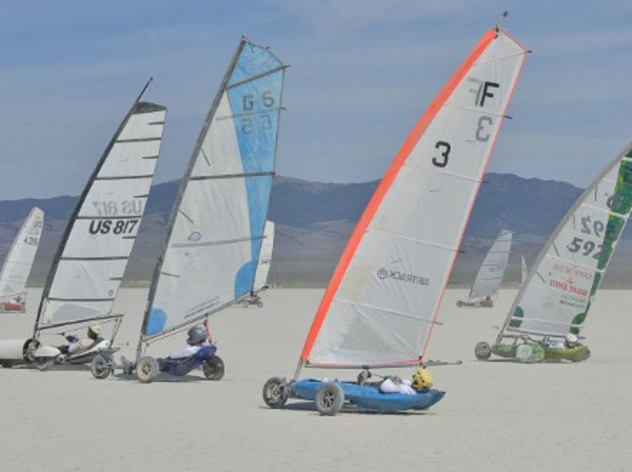 Fast and furious racing in the Nevada desert. - (Walter Carels)