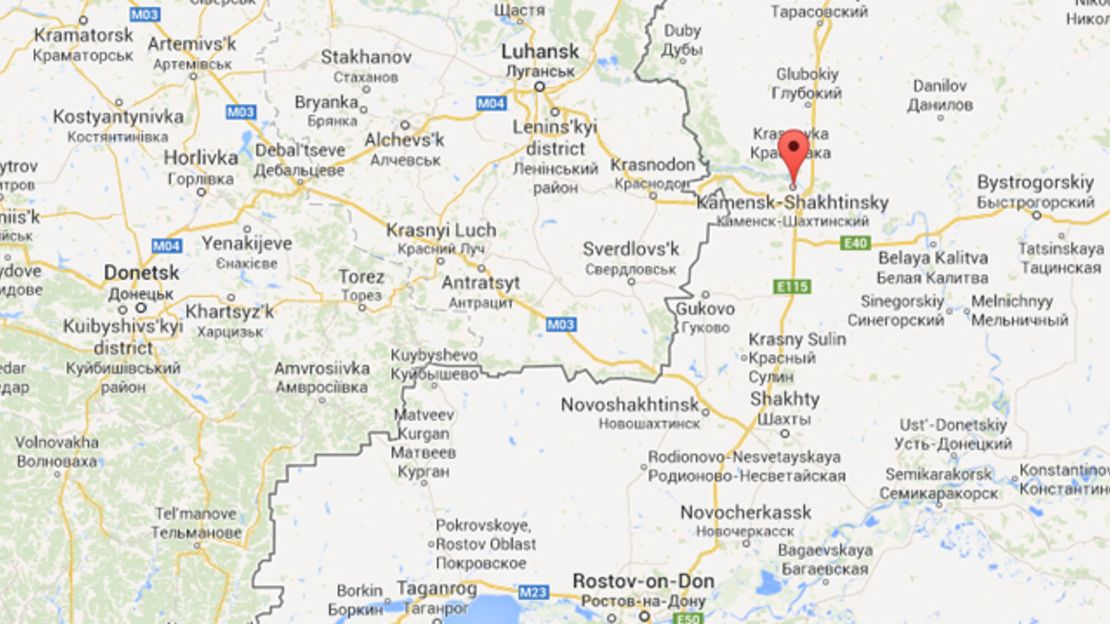 Map: Location of Russian convoy