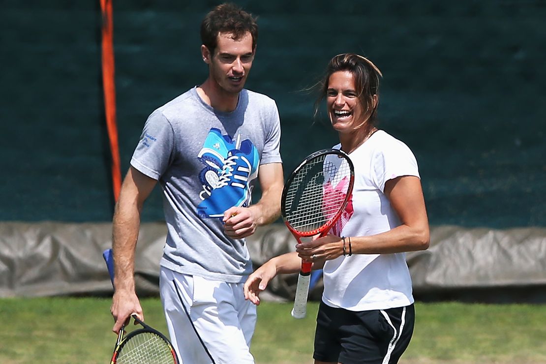 Murray with two-time grand slam champion Mauresmo