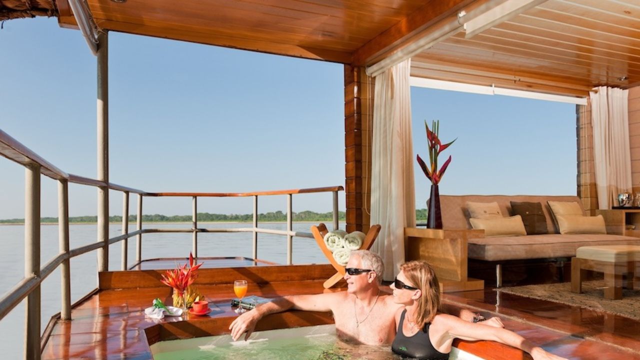 More luxurious than the river, and no piranhas.