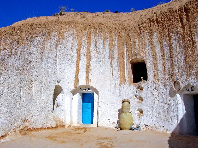 Star Wars fans might recognize Matmata, Tunisia, as the home of Luke Skywalker. The town's distinct architecture makes it seem otherworldly.