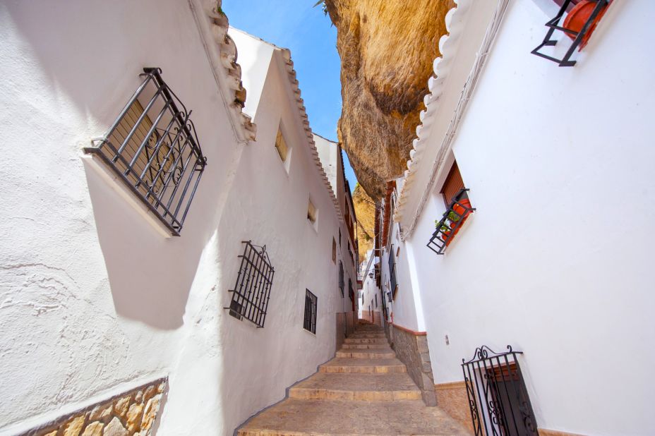 Dating back to Medieval times, the whitewashed village of Setenil de las Bodegas, Spain, uses the open space that already exists. Its buildings were constructed outward and often upward from there. 