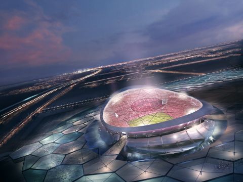 The stadium will be surrounded by a moat and contain advanced, open-air cooling systems to combat the blistering Qatar summer heat.