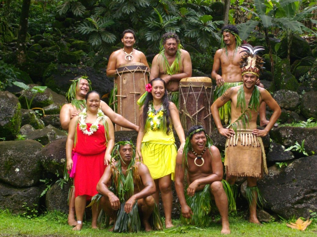 Dancers offer a traditional welcome to Nuku Hiva, the largest of the Marquesas Islands.