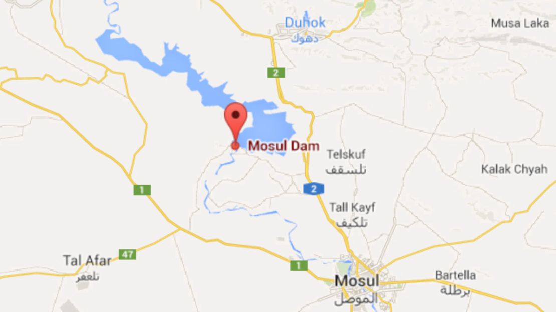 Map Mosul Dam