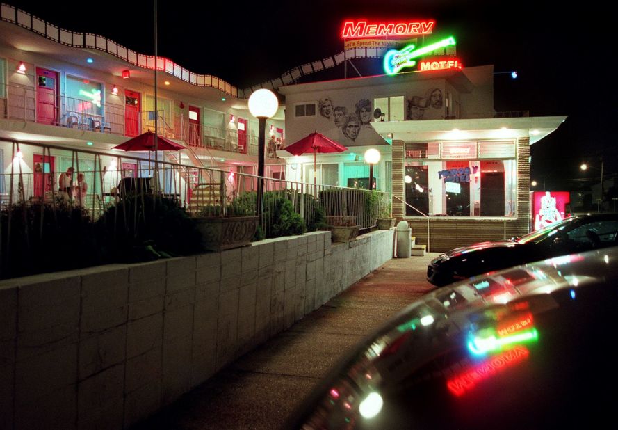 The motel boom of New Jersey's Wildwoods began in the 1950s. To differentiate lodgings, owners added flashy neon signs, bold colors, curved balconies and kidney-shaped pools, along with names evoking exotic and faraway locales like the Tahiti, Satellite and Eden Roc.
