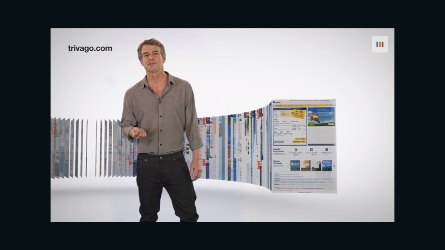 "Trivago Guy" Tim Williams used to look like this in his ads for the travel website.