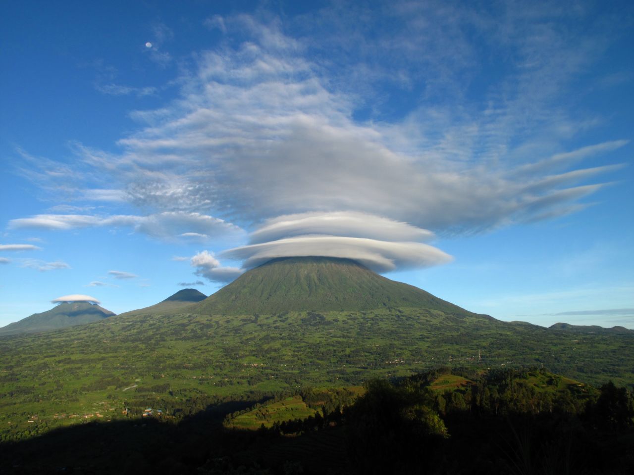 The curious cloud formations offer an interesting photo op. If you're hiking through the home of mountain gorillas in East Africa, Virunga can offer spectacular photos of the elusive endangered species. 