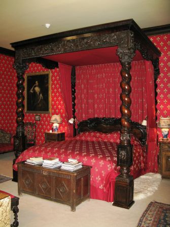 Bouncing around the antique four-poster beds is one way to experience life at Eastnor Castle.
