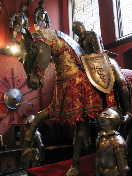 While staying at Eastnor, visitors will see plenty of suits of armor. It's like living in a museum.