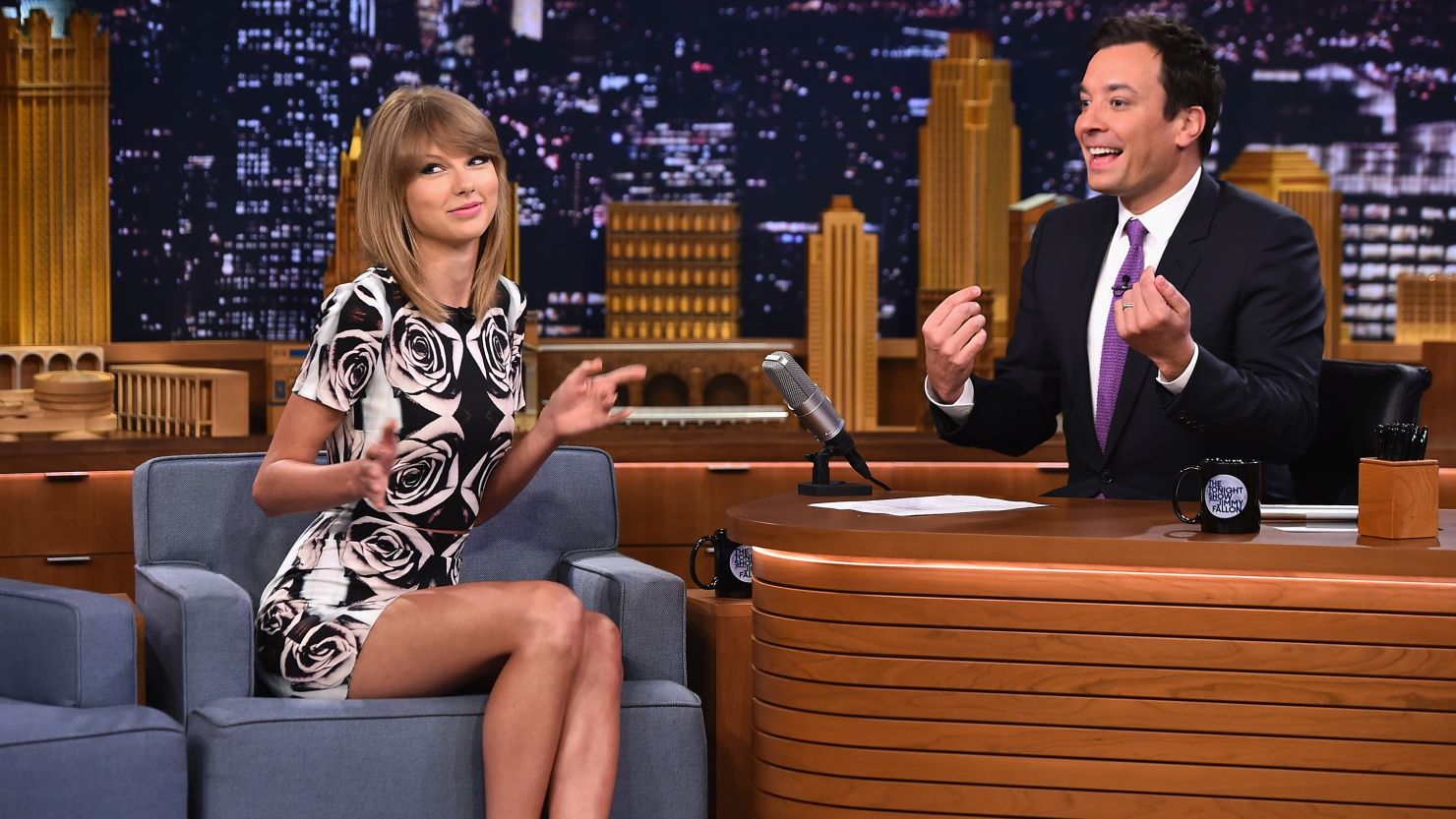 Taylor Swift, visiting "The Tonight Show Starring Jimmy Fallon" on Wednesday, is shaking off the haters.