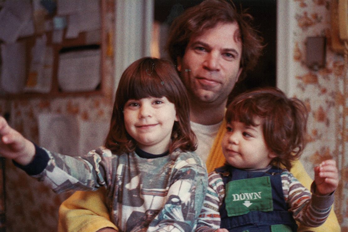 Sandy Halperin poses with his daughters Karen, left, 4, and Lauren, 2, in 1984.