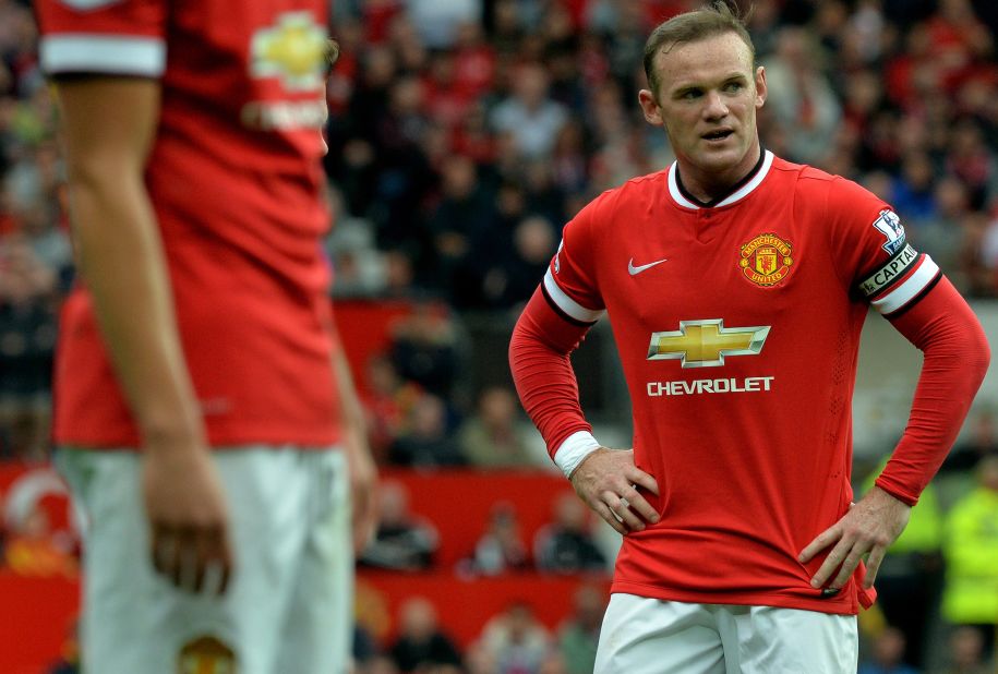 Star player Wayne Rooney sports the new Chevrolet branded strip but defeat in United's EPL opener against Swansea left a bitter taste.    