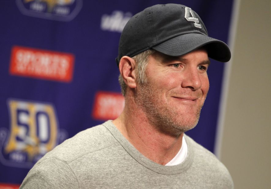 At age 40 in 2010, Brett Favre <a href="http://sports.espn.go.com/nfl/news/story?id=5061588" target="_blank" target="_blank">became the only grandfather playing in the NFL</a> when his 21-year-old daughter, Brittany, gave birth birth to son Parker Brett. 