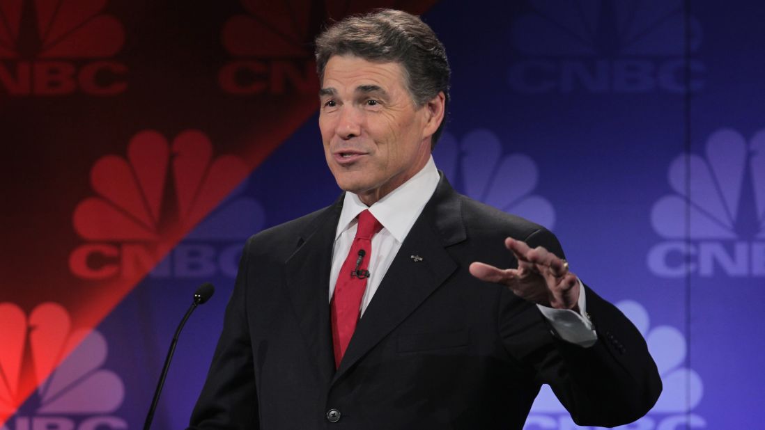 At a GOP presidential debate on November 9, 2011, Perry fails to remember the third of three agencies he would cut if elected president. With self-deprecation he uttered "oops," a word that has since made him the butt of jokes, including his own. 