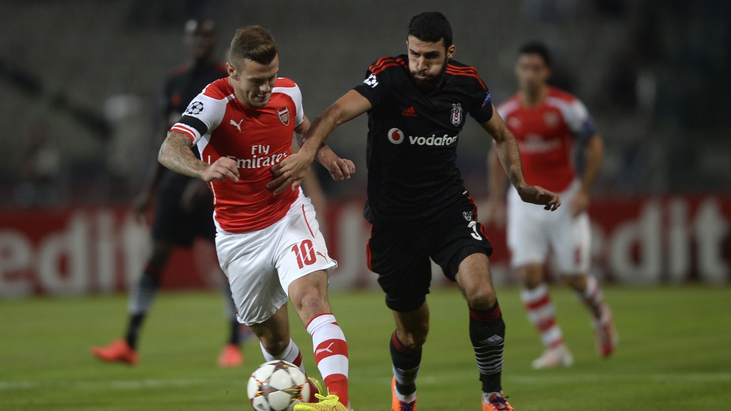 Arsenal and Besiktas will meet in north London next week for the second leg of their Champions League playoff tie.