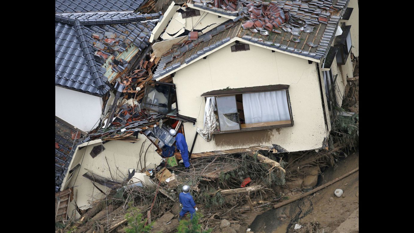 The landslide swept through crowded residential areas.