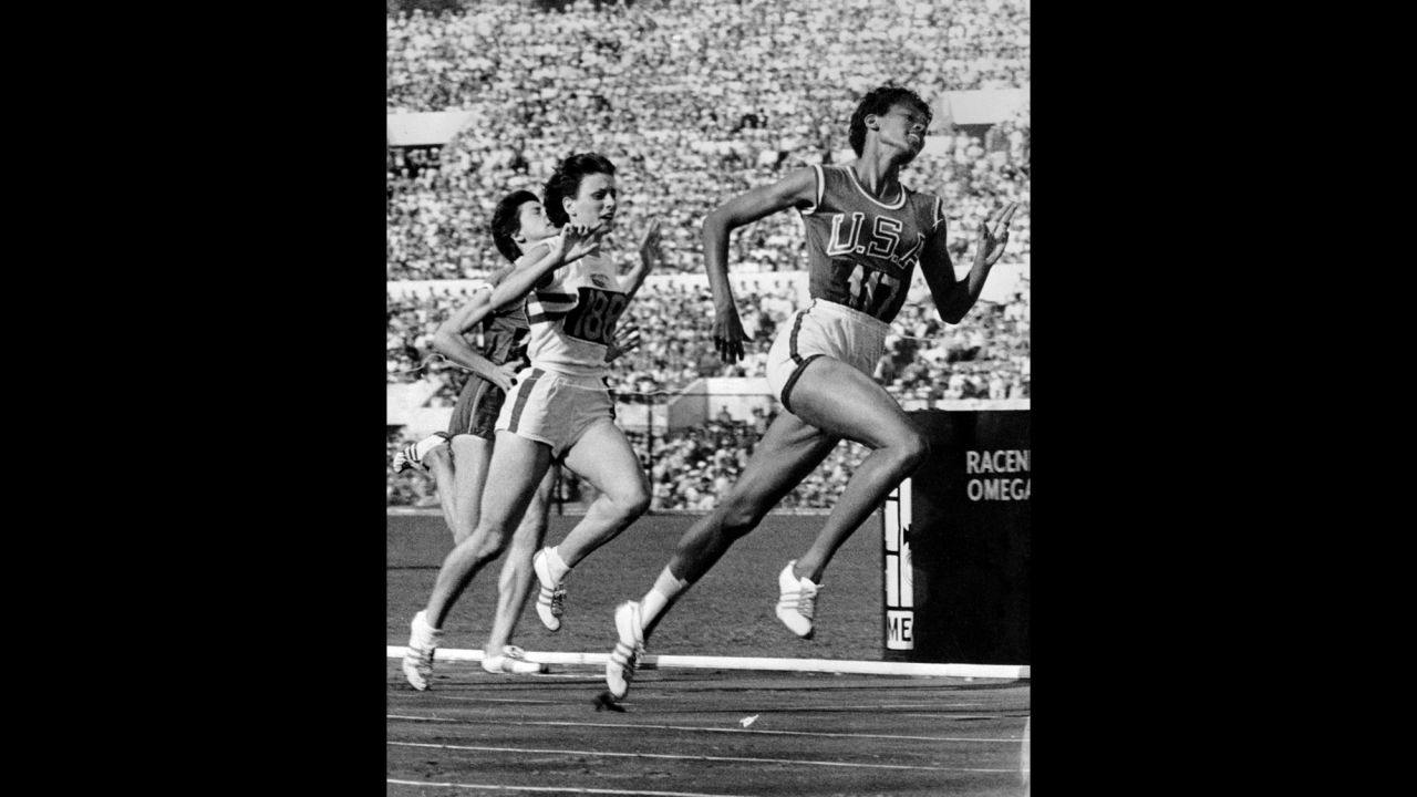 Sprinter Wilma Rudolph was the first U.S. woman to win three gold medals in one Olympics, during the 1960 Games in Rome.