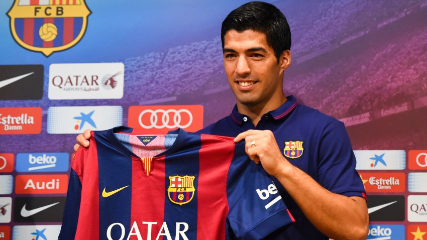 Uruguay striker Luis Suarez was officially unveiled as a Barcelona player earlier this week.