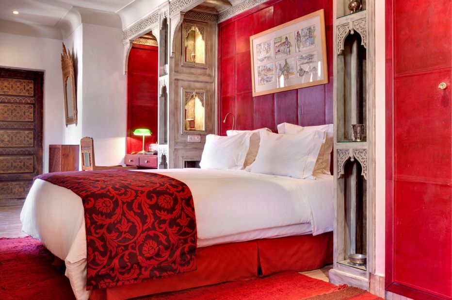 <strong>La Maison Arabe (Marrakech): </strong>Each suite at La Maison Arabe in Marrakech is uniquely furnished, like this Aladdin suite. After a three-year renovation, it opened as the city's first riad hotel in 1997.