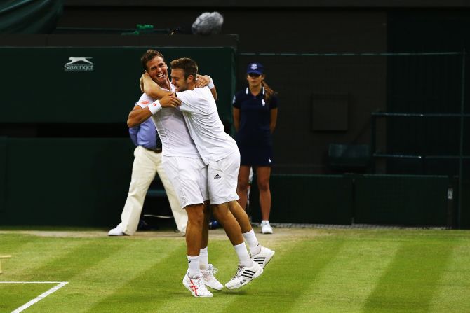Despite disappointment for Raonic and Bouchard, there was still Canadian success at the All England Club. Vasek Pospisil, left, won the men's doubles at Wimbledon alongside his American partner, Jack Sock. They upset the all-conquering Bryan brothers in the final.