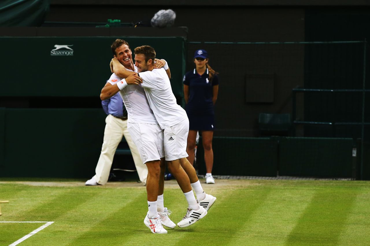 Despite disappointment for Raonic and Bouchard, there was still Canadian success at the All England Club. Vasek Pospisil, left, won the men's doubles at Wimbledon alongside his American partner, Jack Sock. They upset the all-conquering Bryan brothers in the final.  