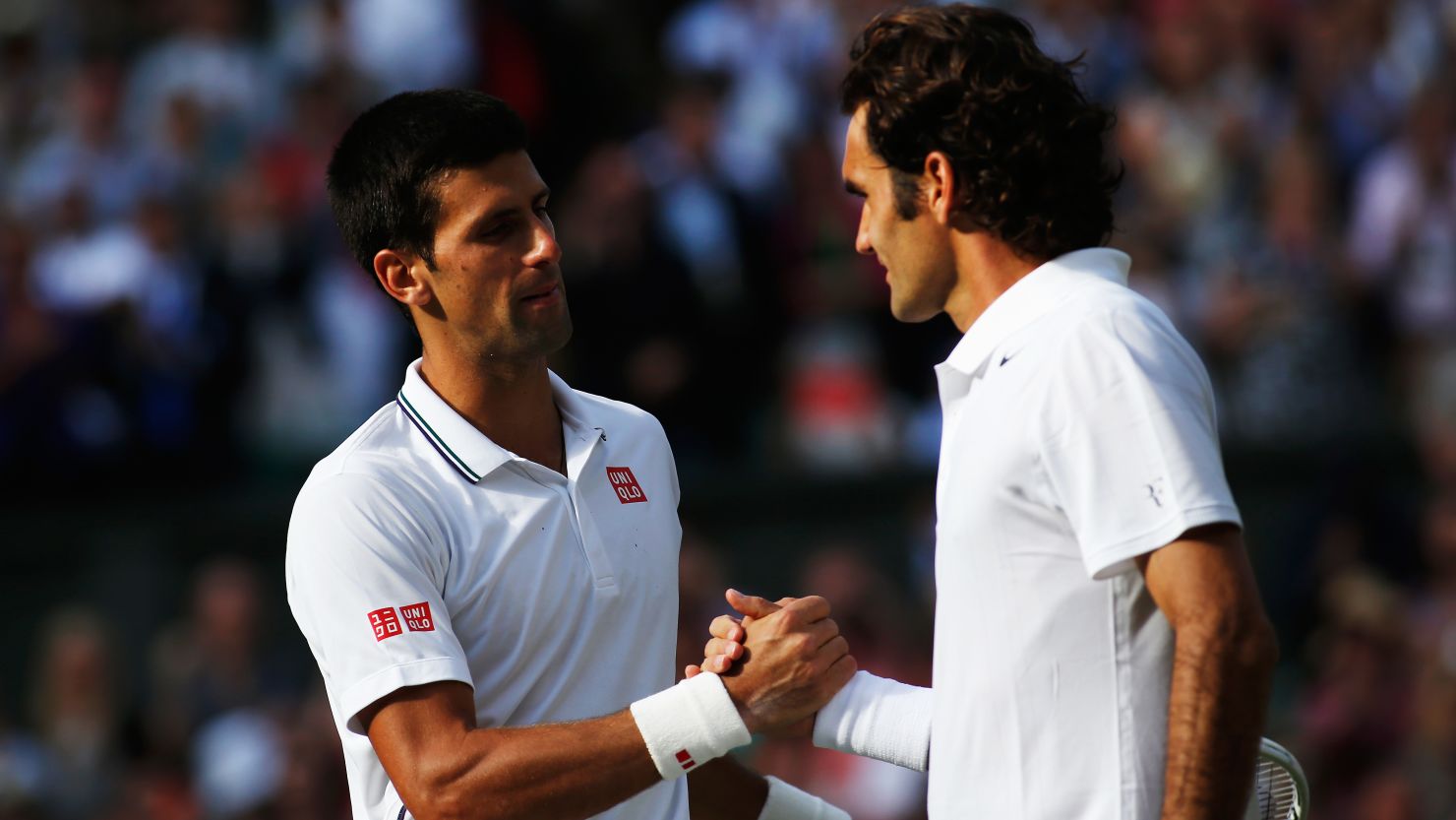 Novak Djokovic, left, beat Roger Federer in the Wimbledon final and the two could meet in the U.S. Open final. 